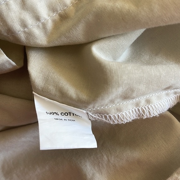 Todd Smith M 100% cotton light tan khaki button down long sleeve shirt - Picture 8 of 9